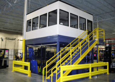 Mezzanine Office above Caged, Secure Storage
