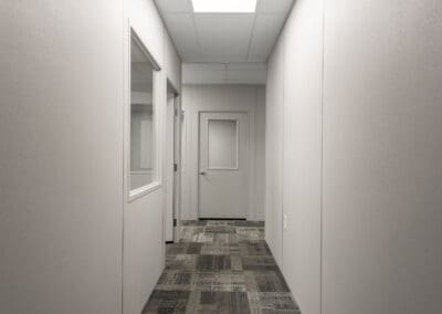 Office hallway and walls