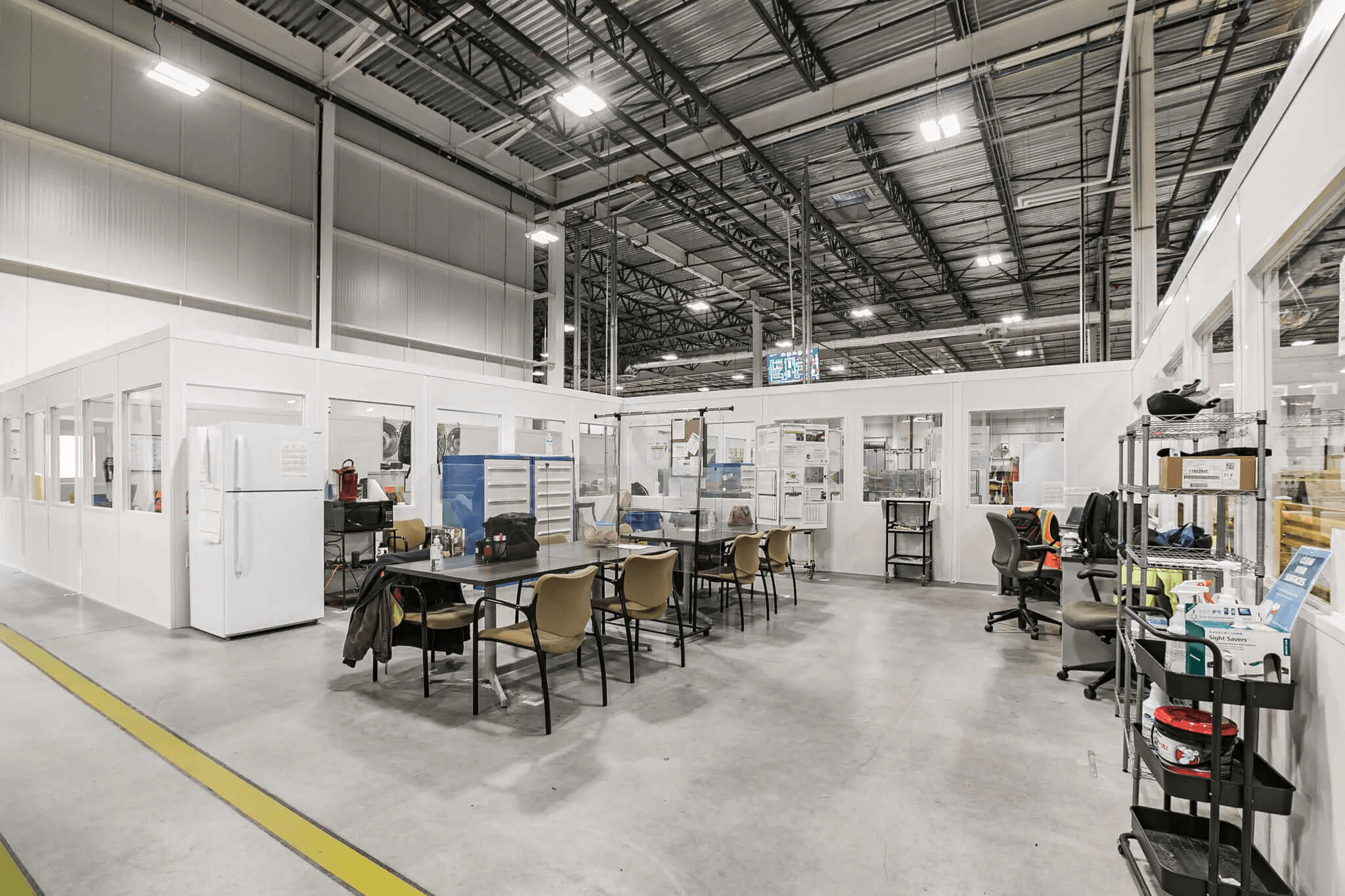 Offices in manufacturing plant